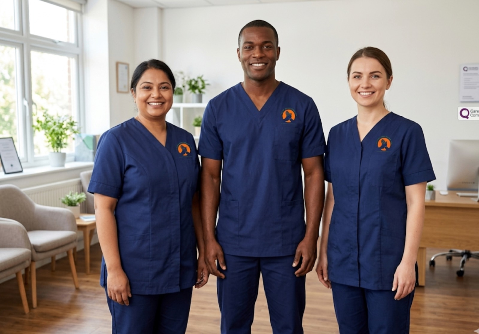 TLives Healthcare team at their Oldbury office, serving Sandwell, Birmingham and the wider West Midlands with CQC-registered home care