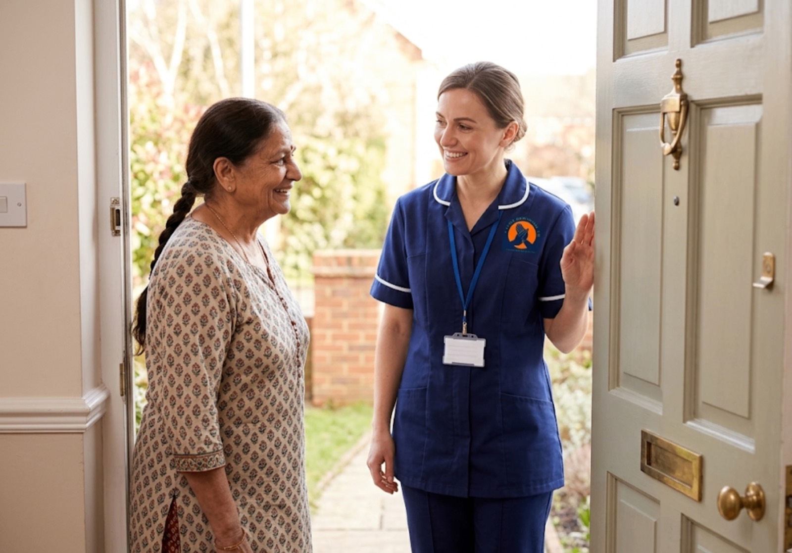 TLives Healthcare respite carer arriving for a home care visit in Sandwell, giving a family carer a well-deserved break